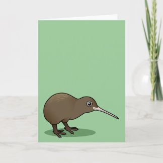 Cute Brown Kiwi from New Zealand Card