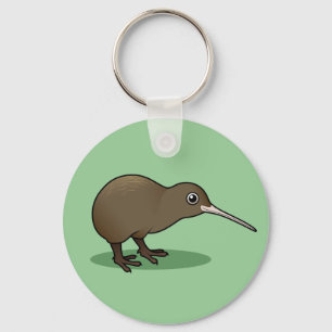 Cute Brown Kiwi from New Zealand Key Ring