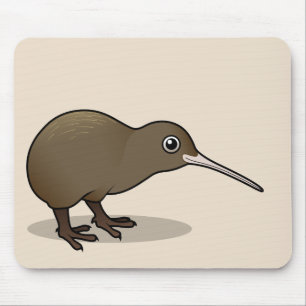 Cute Brown Kiwi from New Zealand Mouse Mat