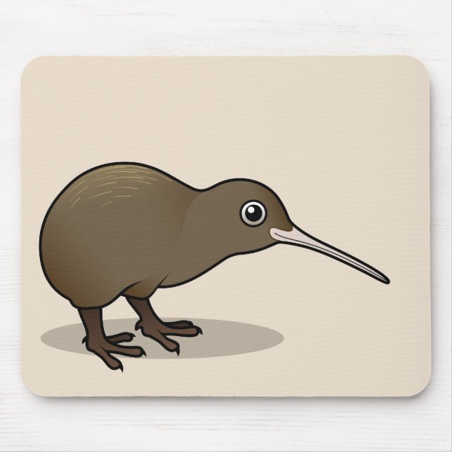 Cute Brown Kiwi from New Zealand Mouse Mat (Front)