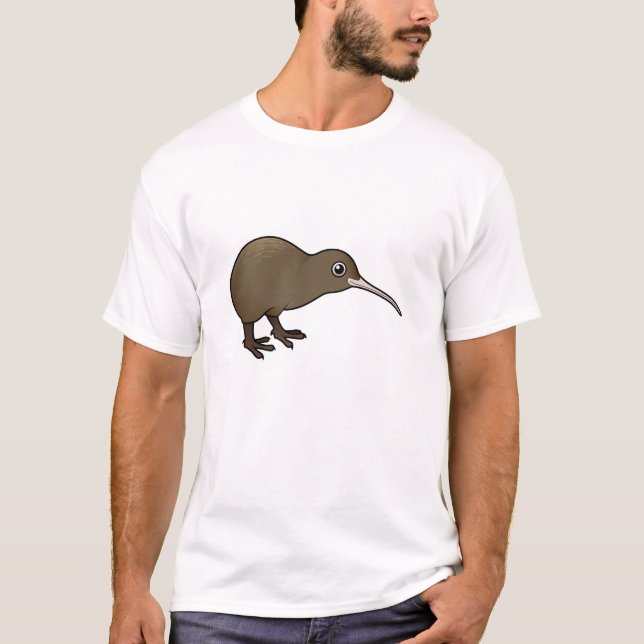 Cute Brown Kiwi from New Zealand T-Shirt (Front)