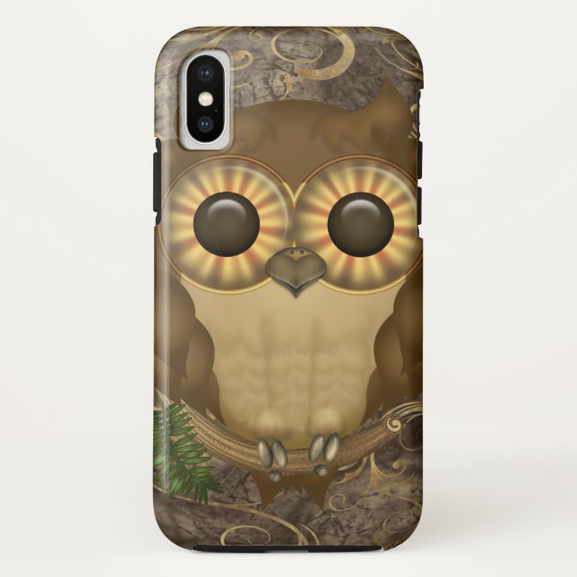 Cute Brown Owl Case-Mate iPhone Case (Back)