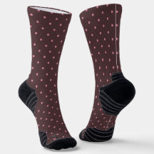 Cute Brown & Pink Polkadots Pattern Boho Polka