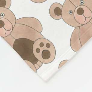 Cute Brown Plush Toy Teddy Bear Stuffed Animal Fleece Blanket