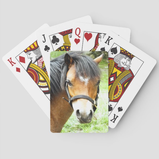CUTE BROWN PONY  PLAYING CARDS (Back)