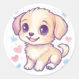 Cute Brown Puppy Dog Sticker