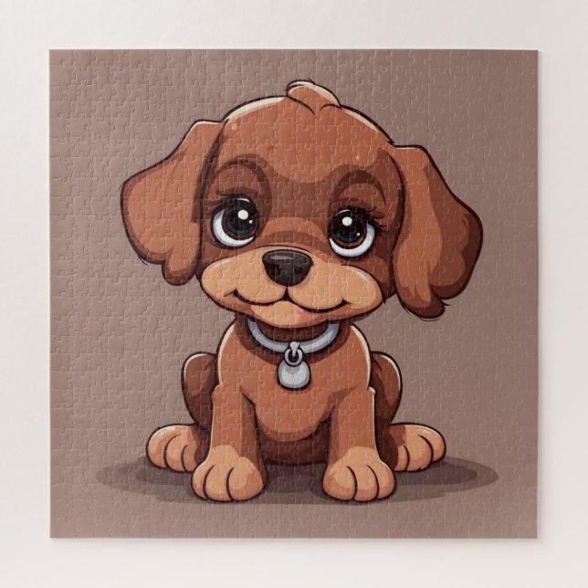 Cute brown puppy jigsaw puzzle (Vertical)
