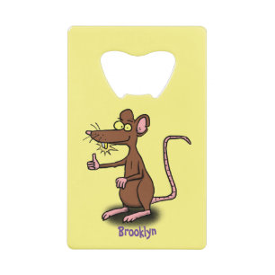 Cute brown rat thumbs up cartoon