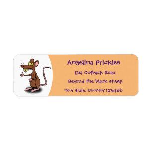 Cute brown rat thumbs up cartoon