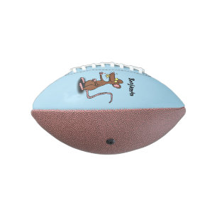 Cute brown rat thumbs up cartoon american football