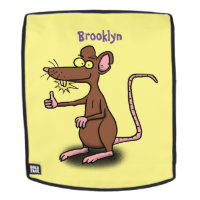 Cute brown rat thumbs up cartoon