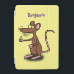 Cute brown rat thumbs up cartoon iPad mini cover<br><div class="desc">This cute brown rat is giving the thumbs up on this cartoon button. Great for any rat lover!</div>