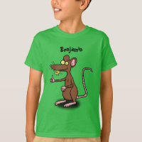 Cute brown rat thumbs up cartoon