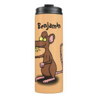 Cute brown rat thumbs up cartoon