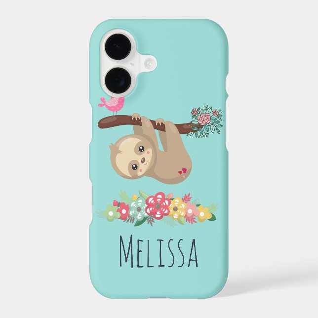 Cute Brown Sloth Hanging Upside down (Back)