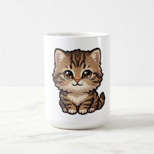 Cute Brown Tabby Kitten Coffee Mug