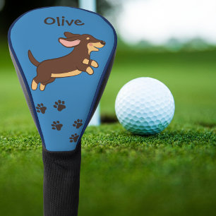 Cute Brown Tan Dachshund Dog  Golf Head Cover