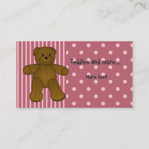 Cute brown teddy bear business card