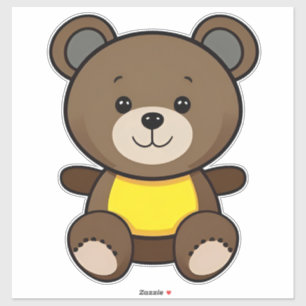 Cute Brown Teddy Bear Cartoon