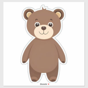 Cute Brown Teddy Bear Cartoon