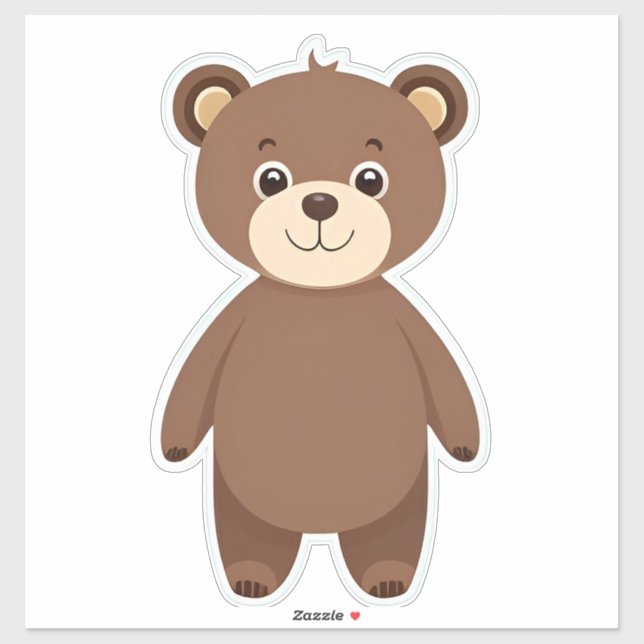 Cute Brown Teddy Bear Cartoon (Sheet)