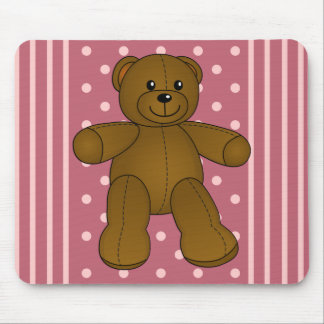 Cute brown teddy bear mouse mat