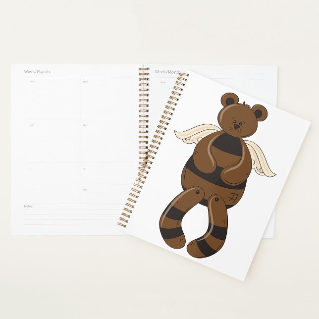 Cute Brown Teddy Bear with Angel Wings  Planner (Creator Uploaded)
