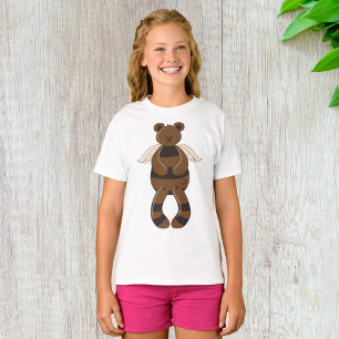 Cute Brown Teddy Bear with Angel Wings  T-Shirt