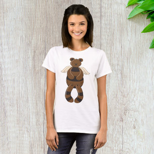 Cute Brown Teddy Bear with Angel Wings  T-Shirt