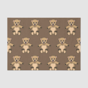 Cute Brown Teddy Bears Tissue Paper