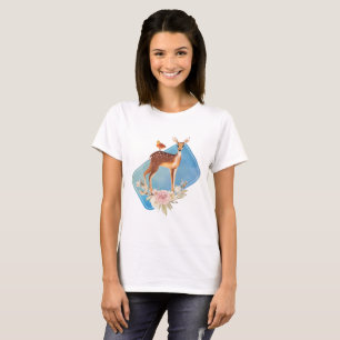 Cute Brown Watercolor Deer Rustic Elegance T-Shirt