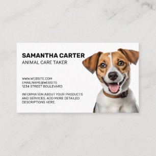 Cute Brown White Puppy Business Card