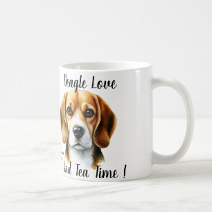 Cute Browns '' Beagle And Tea'' Coffee Mug