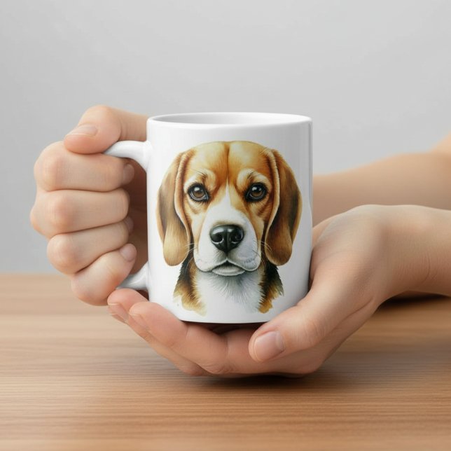 Cute Browns Water Color Beagle  Coffee Mug (Creator Uploaded)