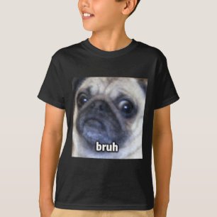 Cute Bruh Pug Dog Face Blurry T-Shirt