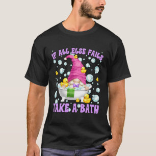 Cute Bubble Bath Gnome With Lots Of Bubbles Funny T-Shirt