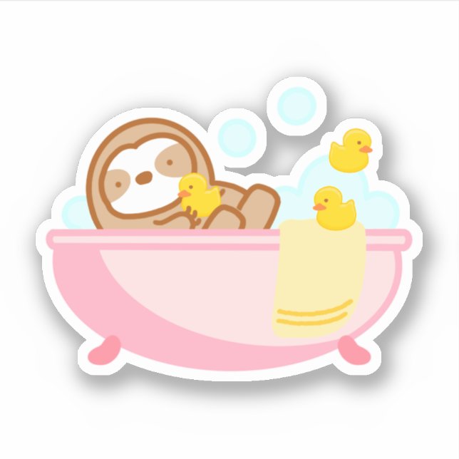 Cute Bubble Bath Sloth  (Front)