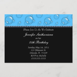 Cute Bubble Birthday Party Invitation