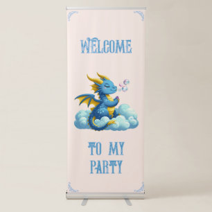 Cute Bubble cloud Dragon Retractable Banner