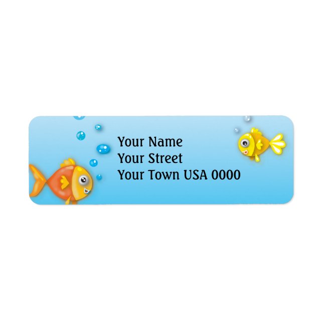 cute bubble fish underwater scene (Front)