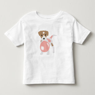 Cute Bubble Gum Dog Puppy Blowing Bubble Toddler T-Shirt