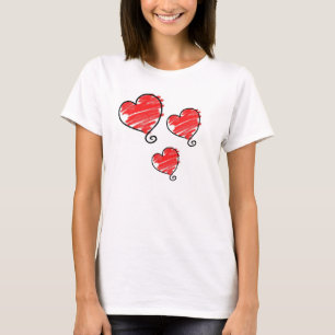 Cute Bubble Red Heart T-Shirt