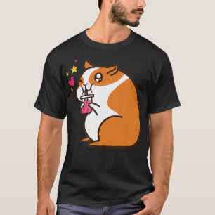 Cute Bubble Tea Hamster Drinks Boba Animals T-Shirt