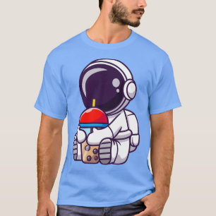 Cute Bubble Tea In Space T-Shirt