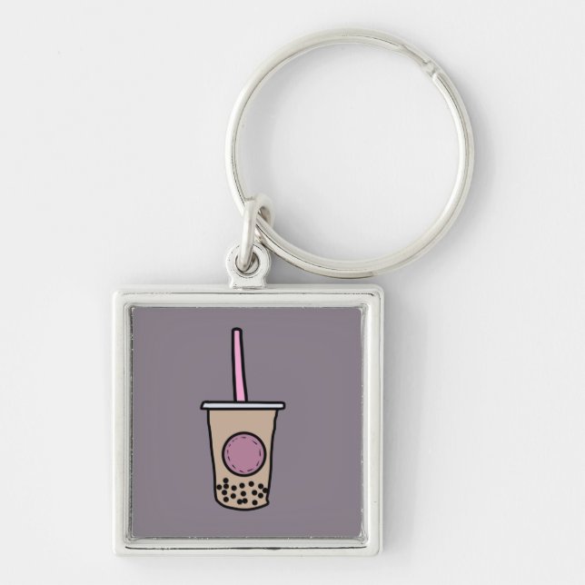 Cute bubble tea key ring (Front)