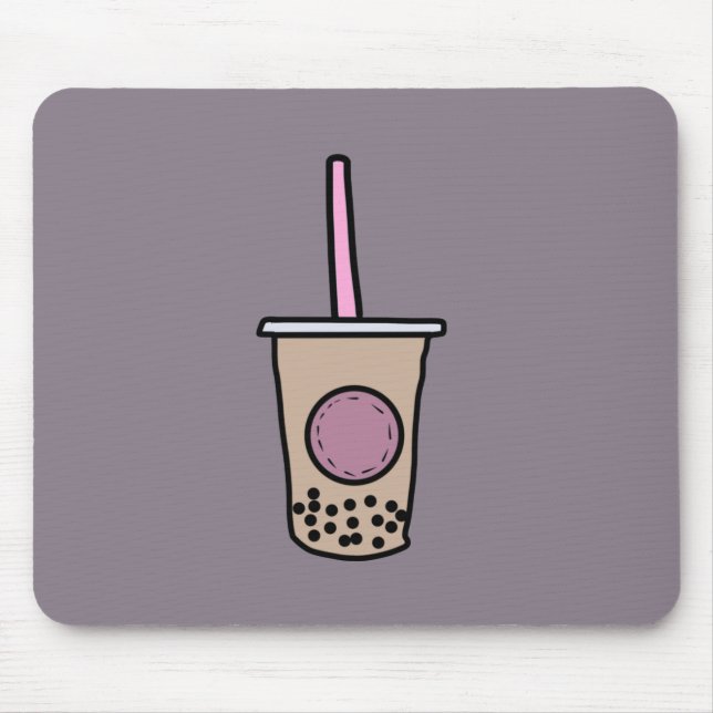 Cute bubble tea mouse mat (Front)