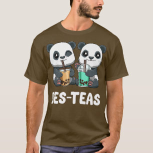 Cute Bubble Tea Pandas Funny Boba Tea  770 T-Shirt