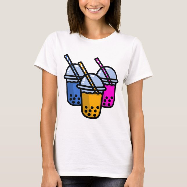 cute bubble teas T-Shirt (Front)