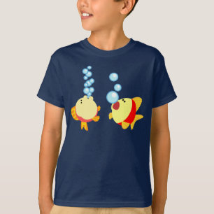 Cute Bubbling Cartoon Fish Children T-Shirt