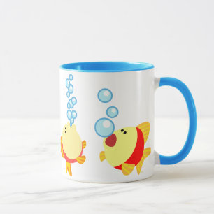 Cute Bubbling Cartoon Fish Mug